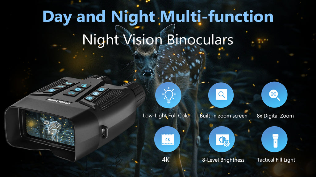 ExploreVision Bino Pro – 4K Full-Color Night Vision Binocular