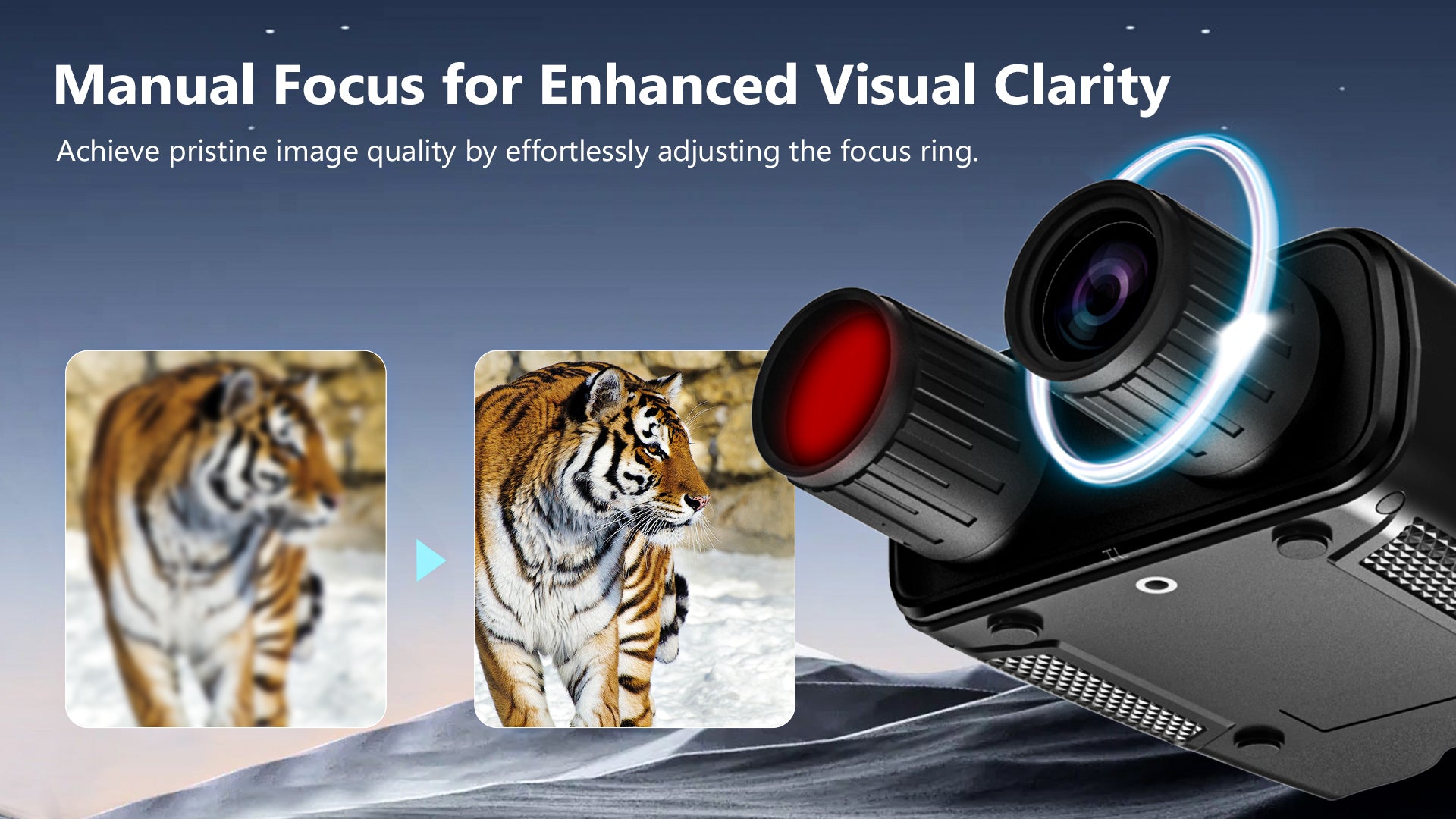 ExploreVision Bino Pro – 4K Full-Color Night Vision Binocular
