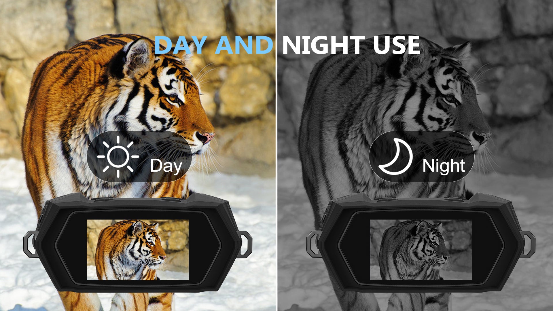 ExploreVision Bino Pro – 4K Full-Color Night Vision Binocular
